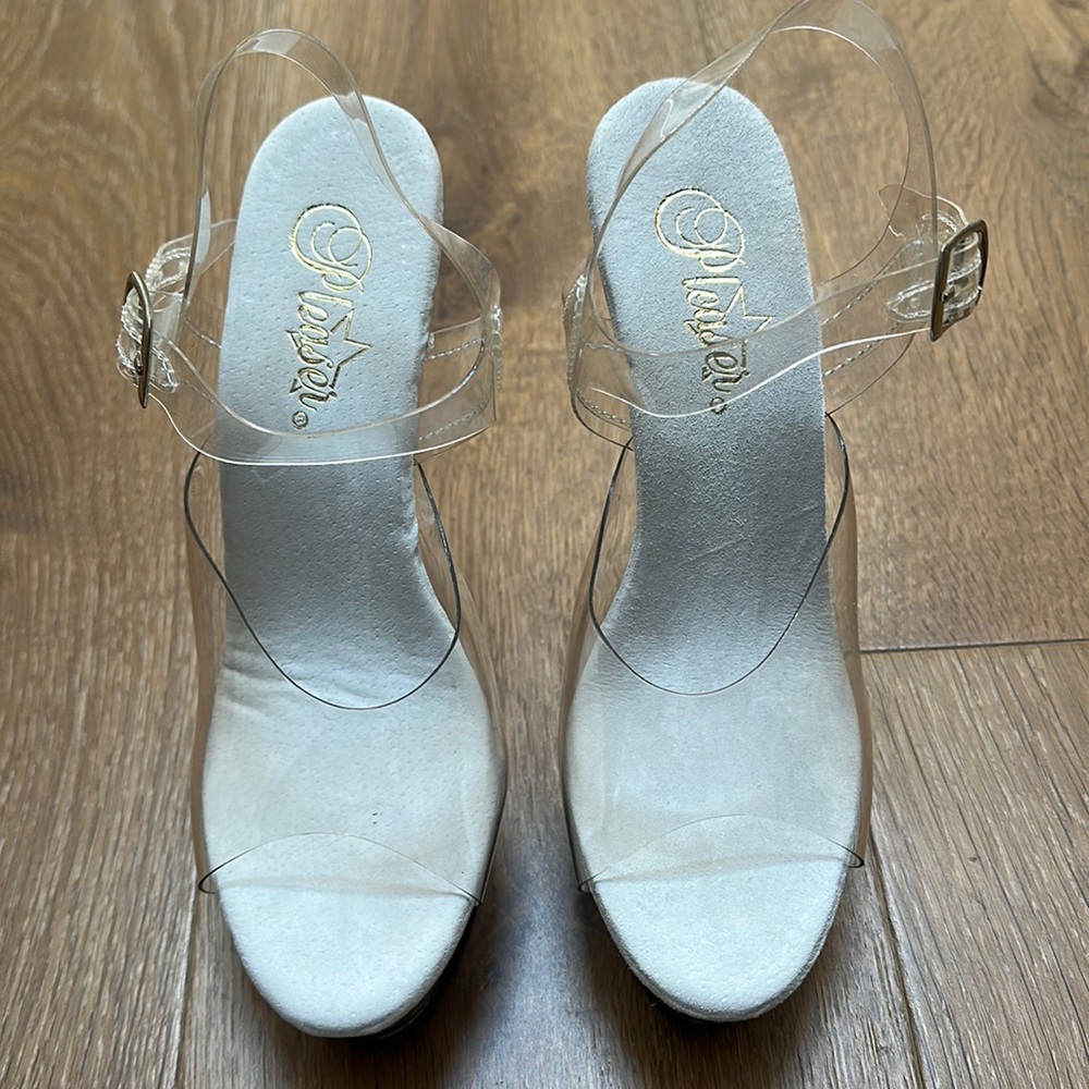 Brand new Clear platform Shoes with Box